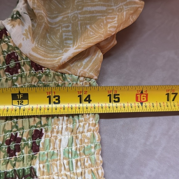 Her Destiny Bohemian Floral Print Maxi Dress Tiered Cottagecore Milkmaid Small - Picture 12 of 14